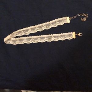 White lace choker.